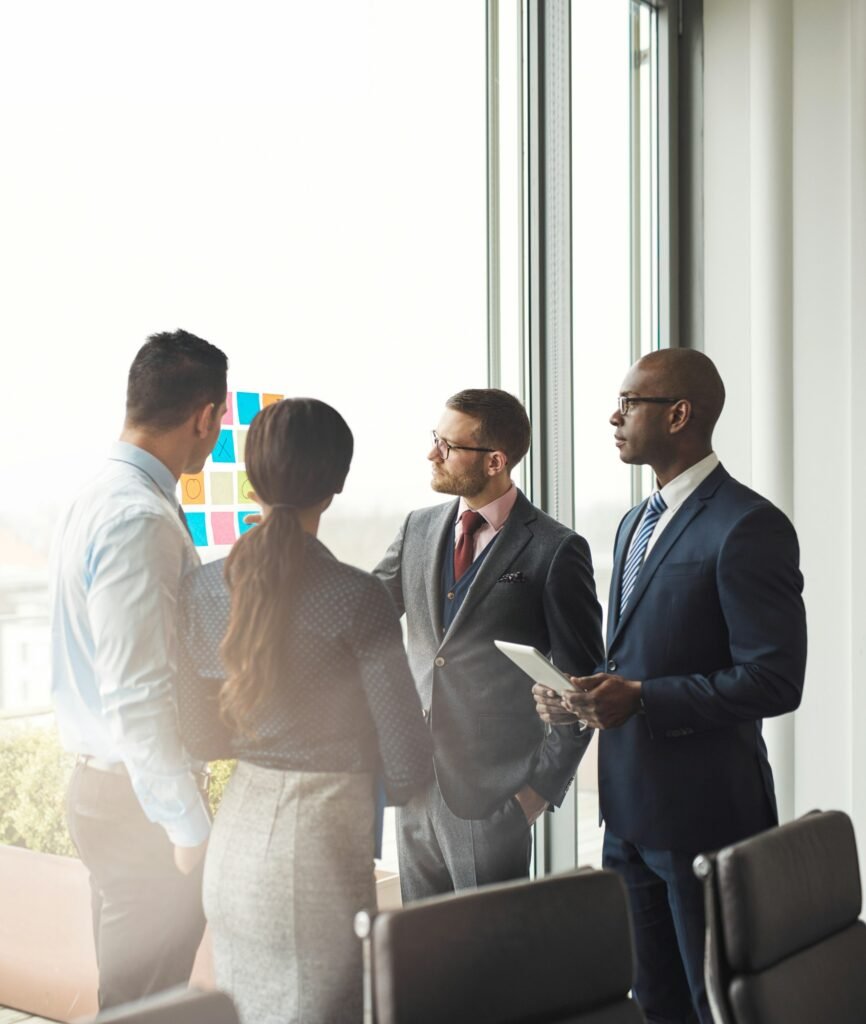 Multiracial business team having a meeting